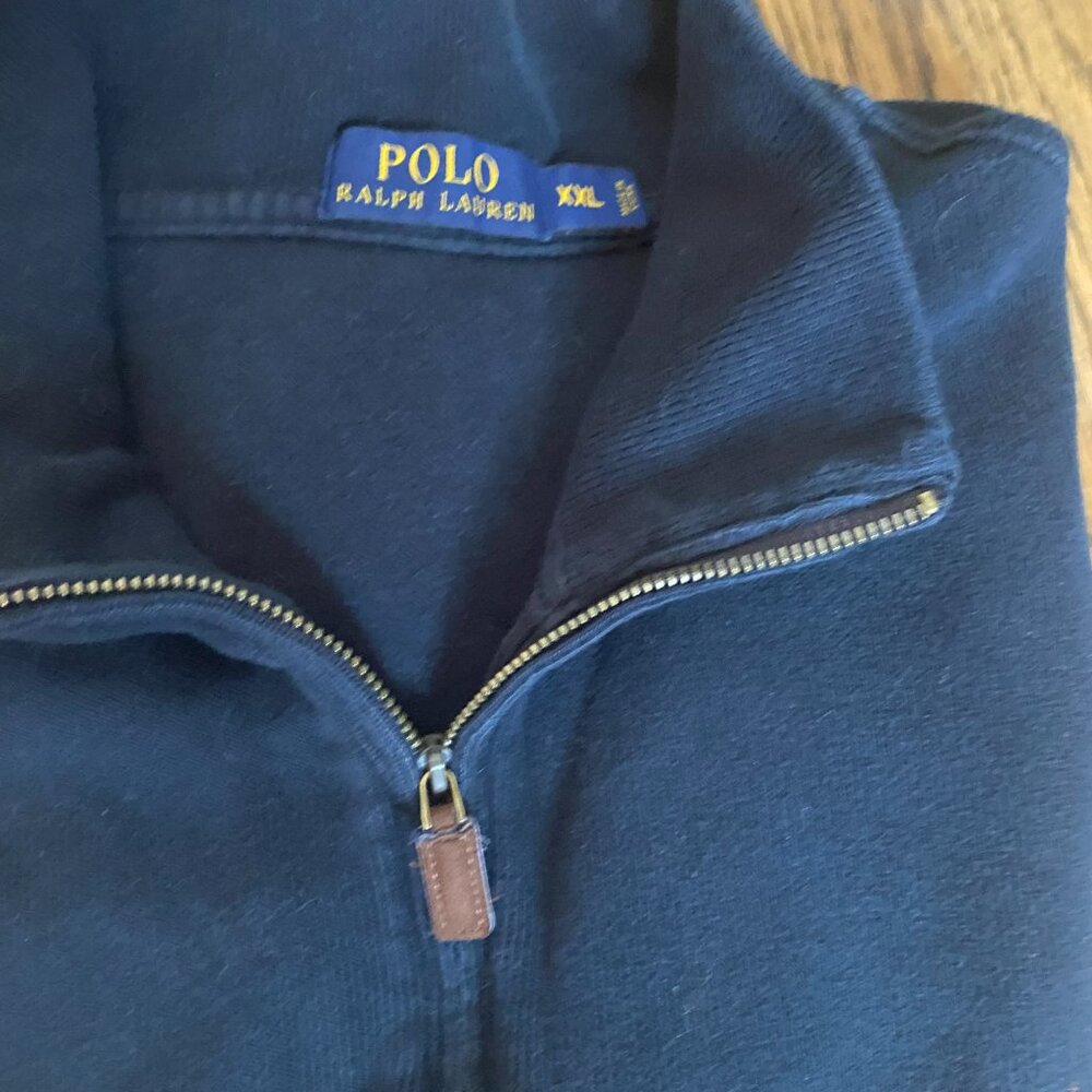 (2) Ralph Lauren 1/4 Zip XXL ivory & black mens plus size - Picture 5 of 8
